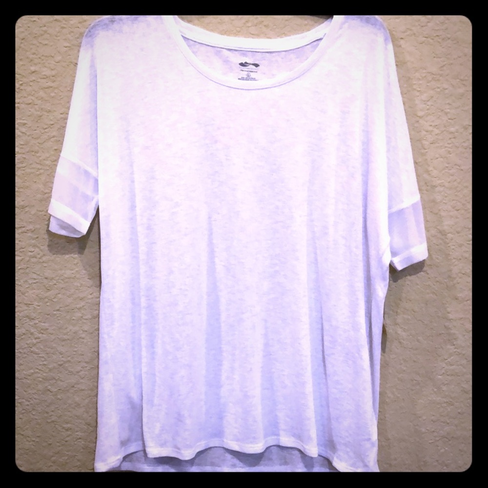 NWT Cascade Sport L Crepe Wedge Tee